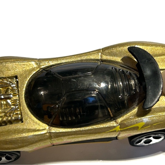 Vintage 1991 Hot Wheels Metallic Gold Diecast Model Sports Race Car Toy Black - Picture 11 of 11